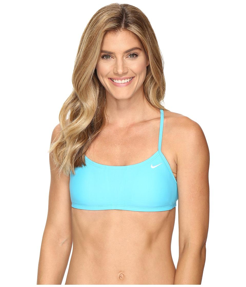 Nike Core Solids Racerback Training Bikini Top (chlorine Blue) Women's Swimwear ModeSens