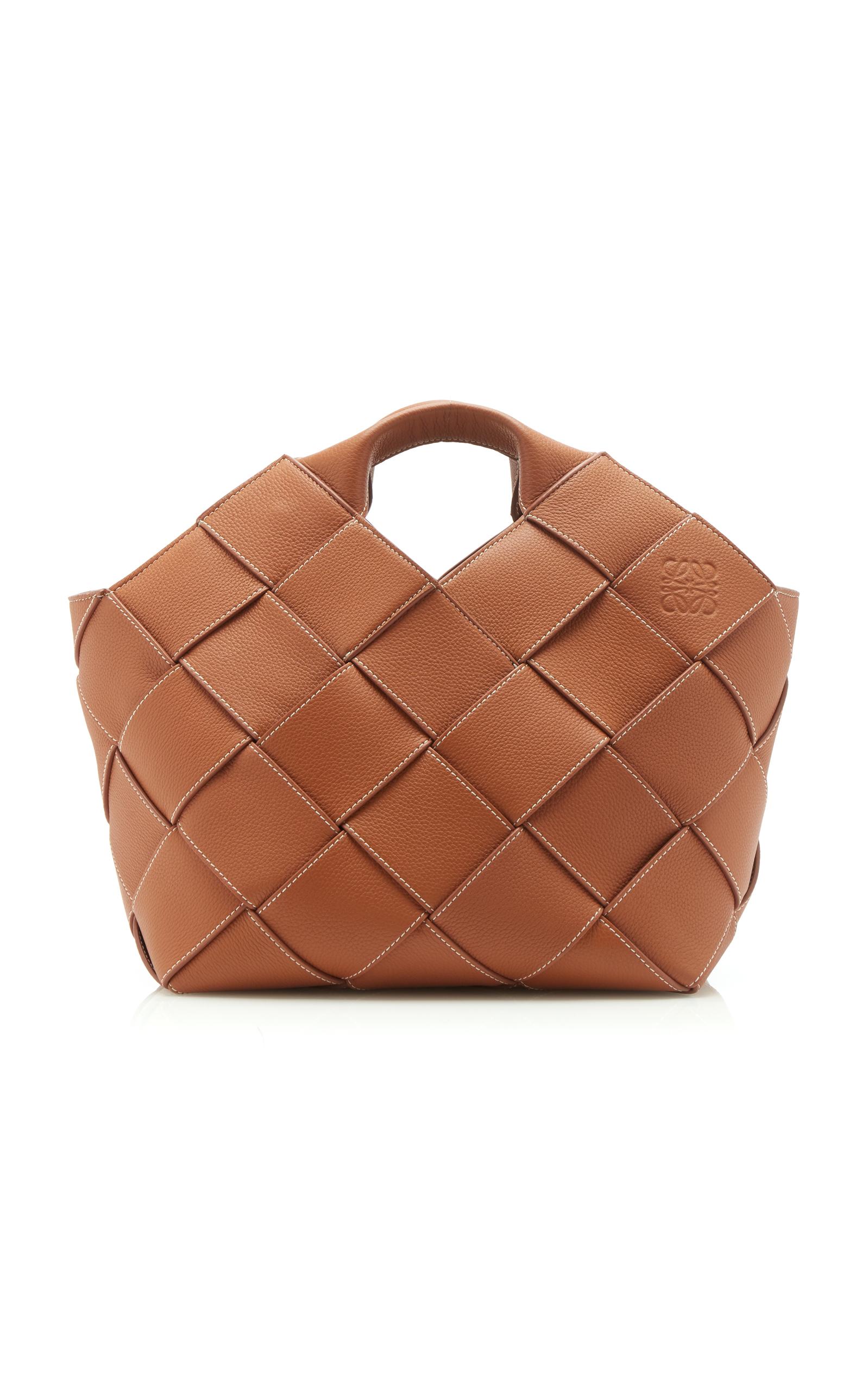 Loewe Woven Basket Bag In Brown ModeSens