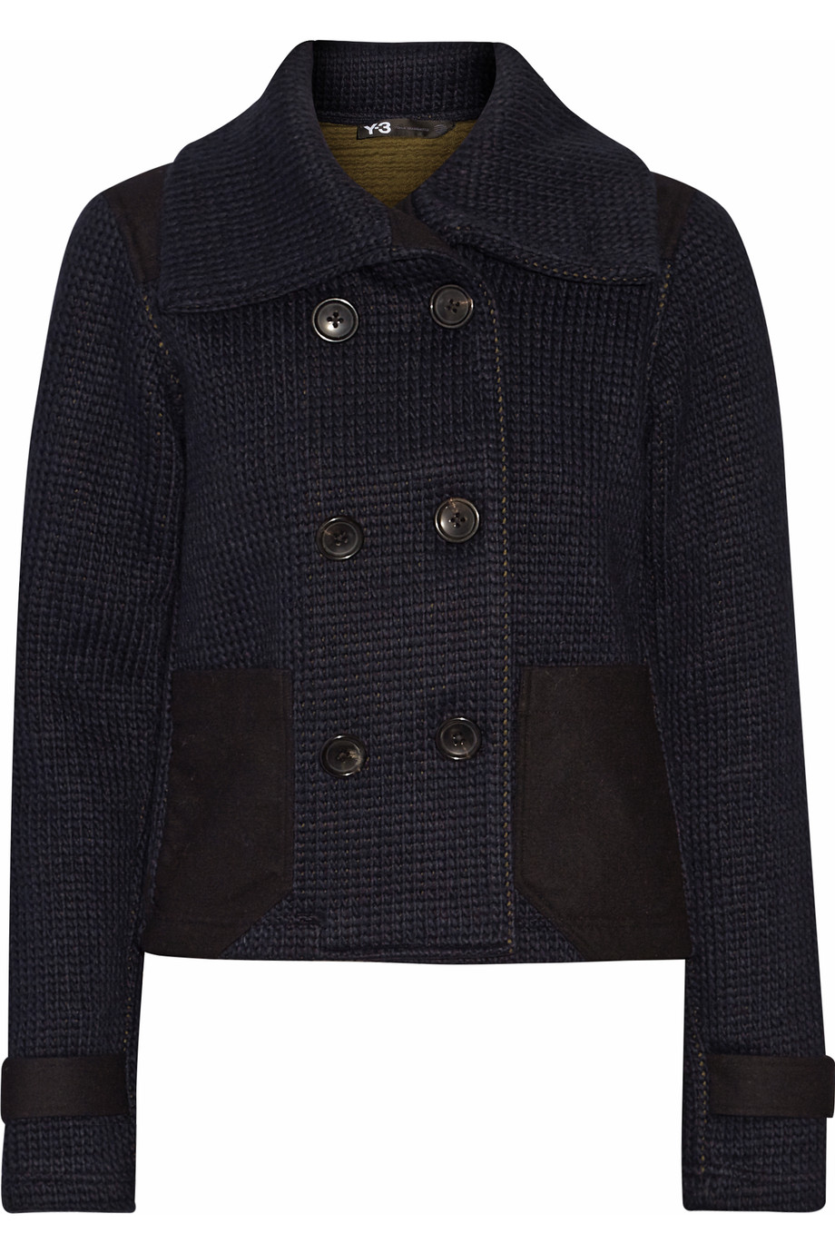 Y3 Feltpaneled Knitted Jacket ModeSens