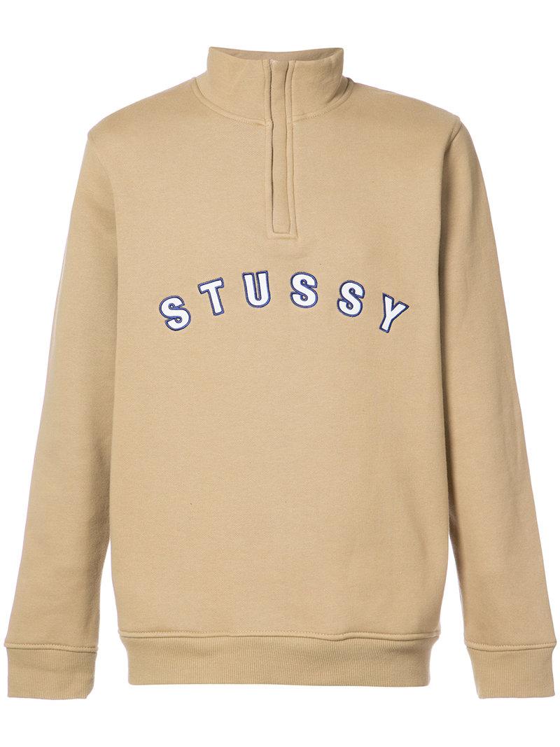 Stussy Quarter Zip Mock Neck Sweater ModeSens
