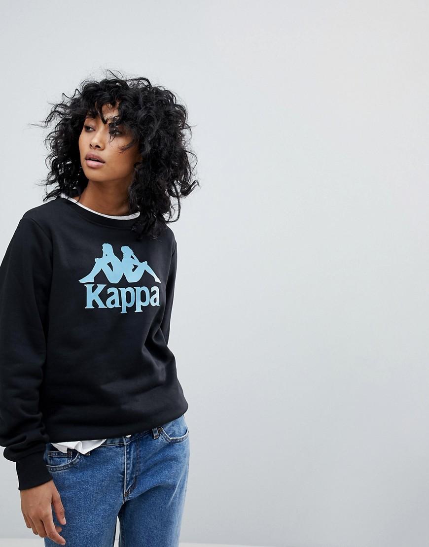 Kappa Boyfriend Sweatshirt With Front Logo Black ModeSens