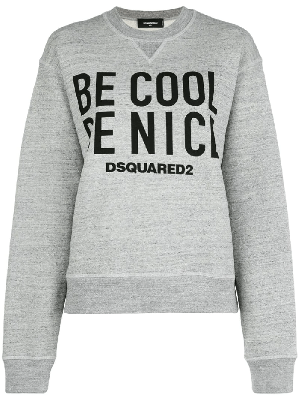 Dsquared2 Be Cool Be Nice Sweatshirt In Grey ModeSens