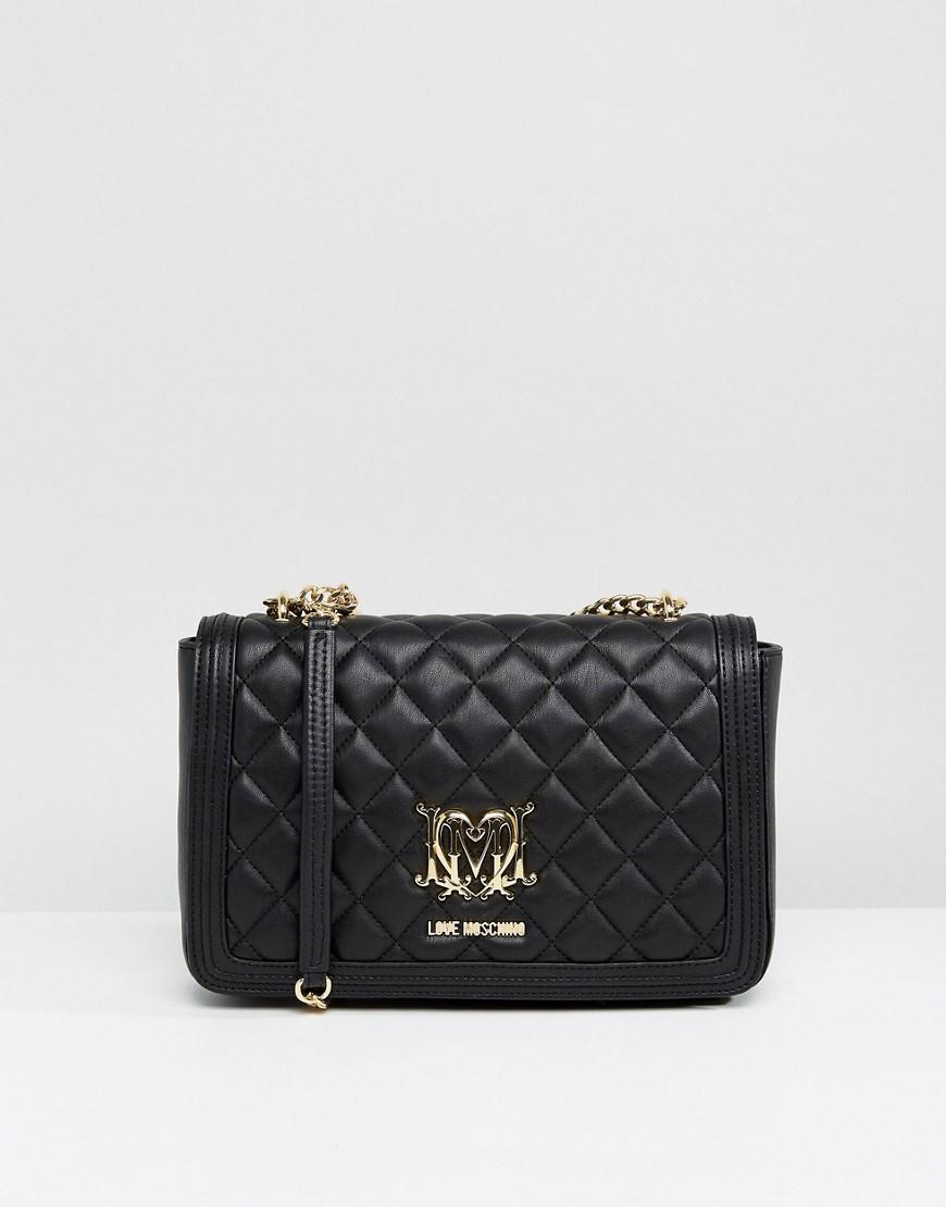 Love Moschino Quilted Shoulder Bag Black ModeSens