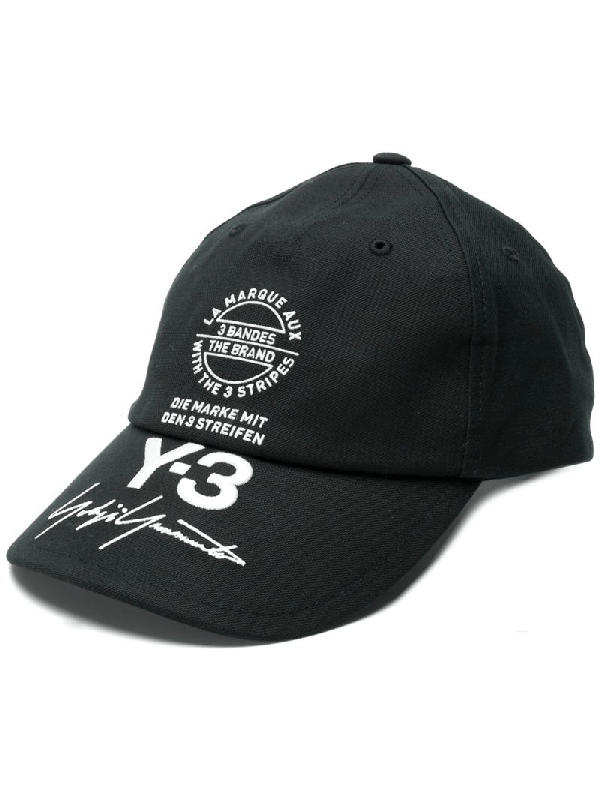Y3 Logoembroidery Cottoncanvas Baseball Cap In Black ModeSens