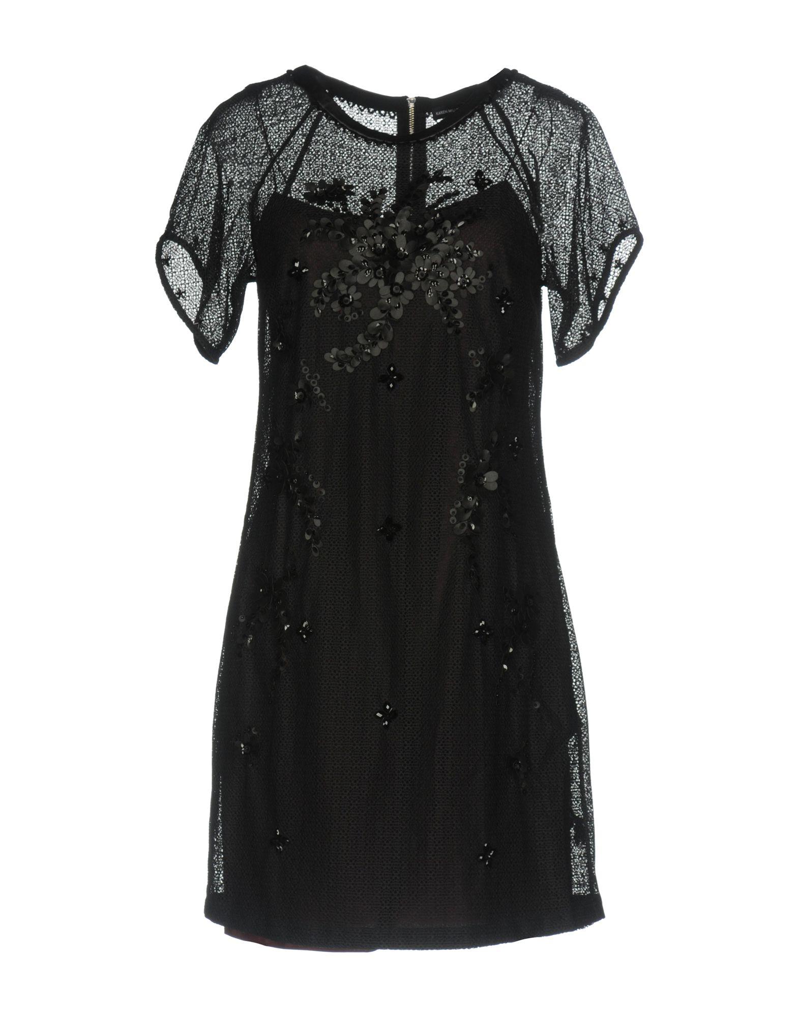 Karen Millen Short Dress In Black ModeSens