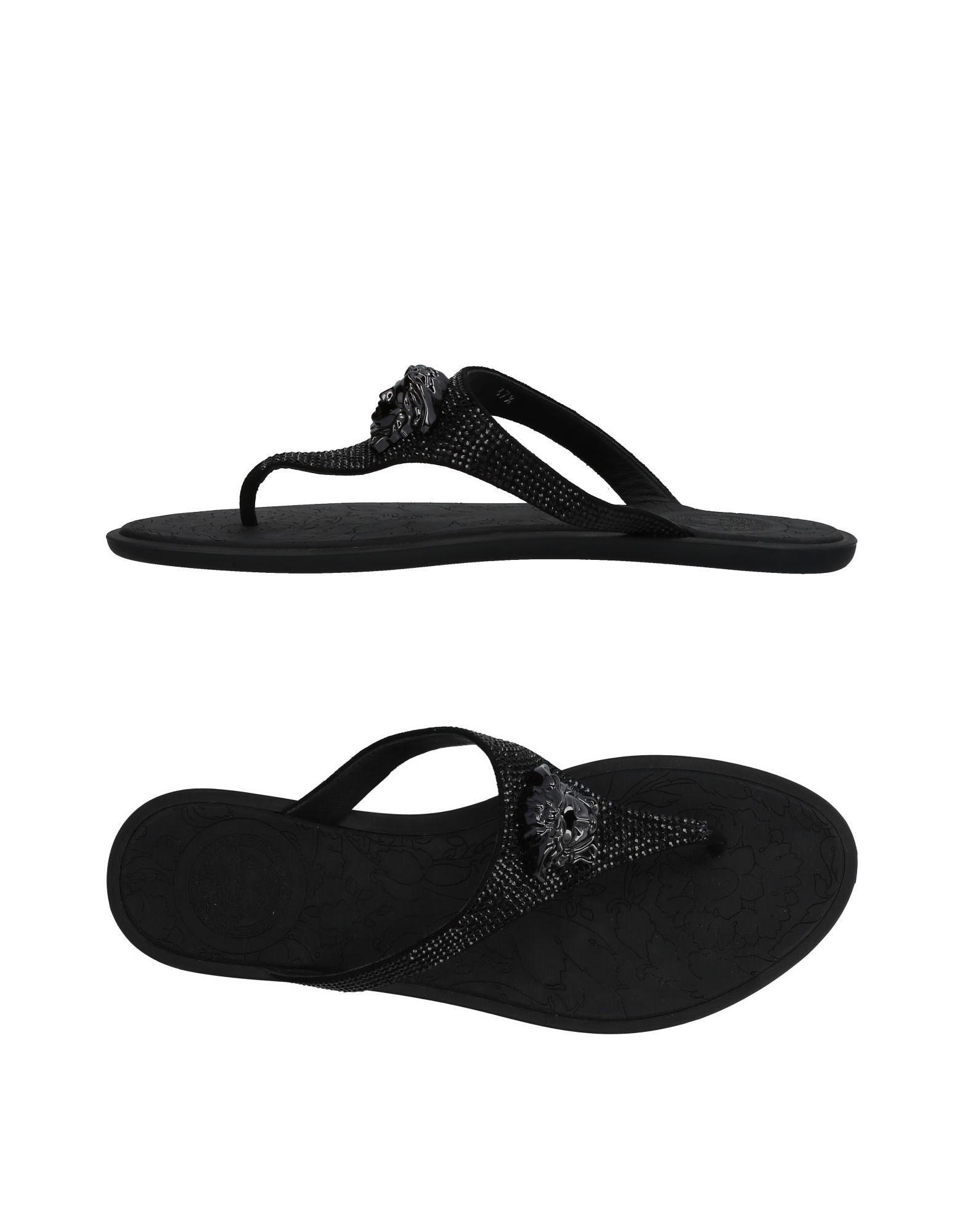 Versace Flip Flops In Black ModeSens