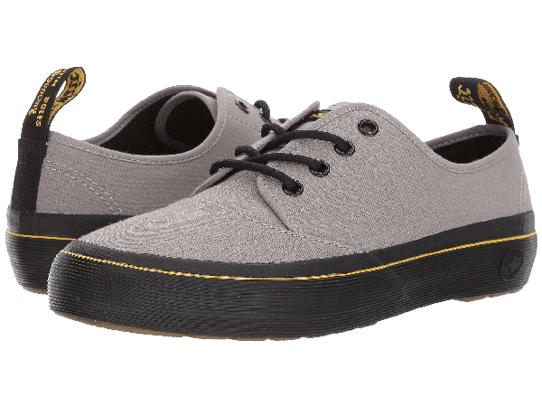 Dr. Martens Jacy 4eyelet Shoe In Mid Grey 10 oz Canvas/black T Lamper