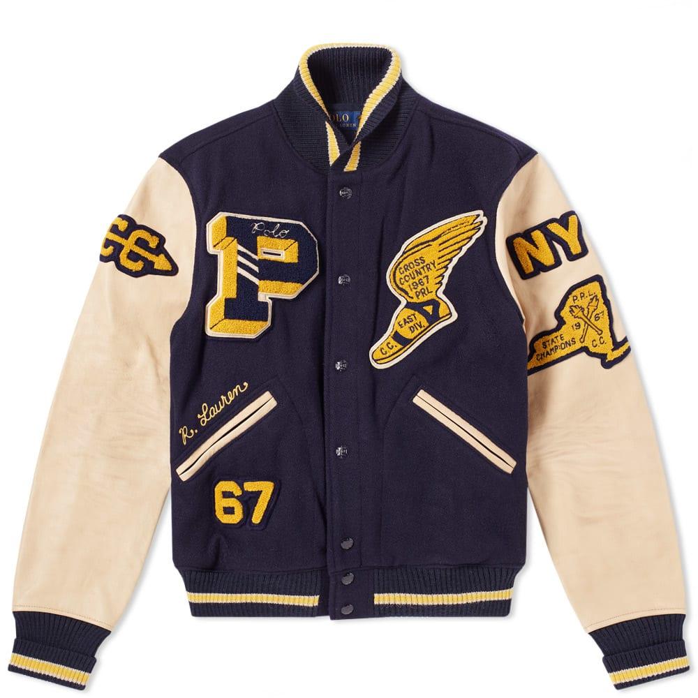 Polo Ralph Lauren Vintage Wool Varsity Jacket In Blue ModeSens