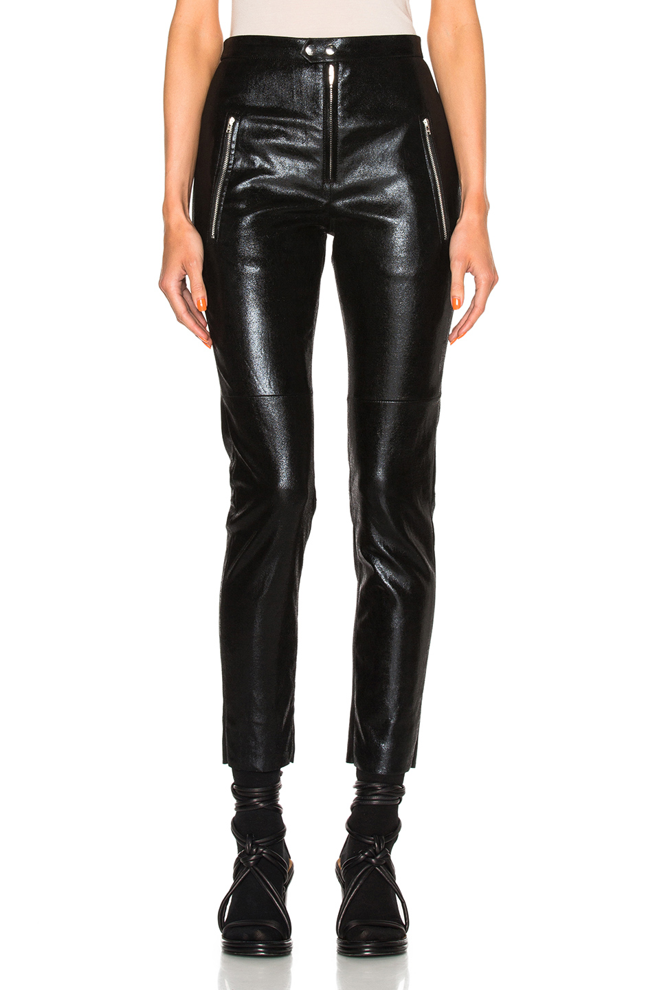 Isabel Marant Arnold Stretch Leather Pants In Black ModeSens
