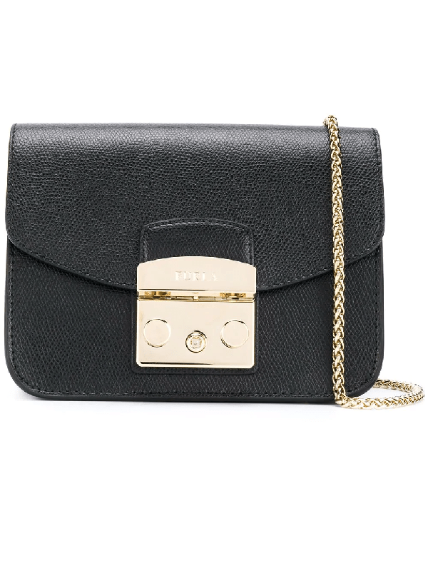 Furla Women's Leather Crossbody Messenger Shoulder Bag Metropolis In Black ModeSens