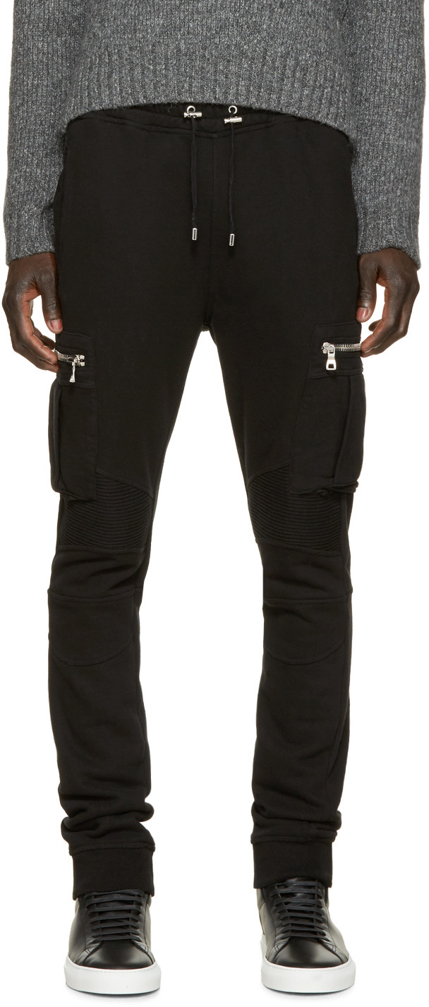 Balmain Black Cargo Lounge Pants ModeSens