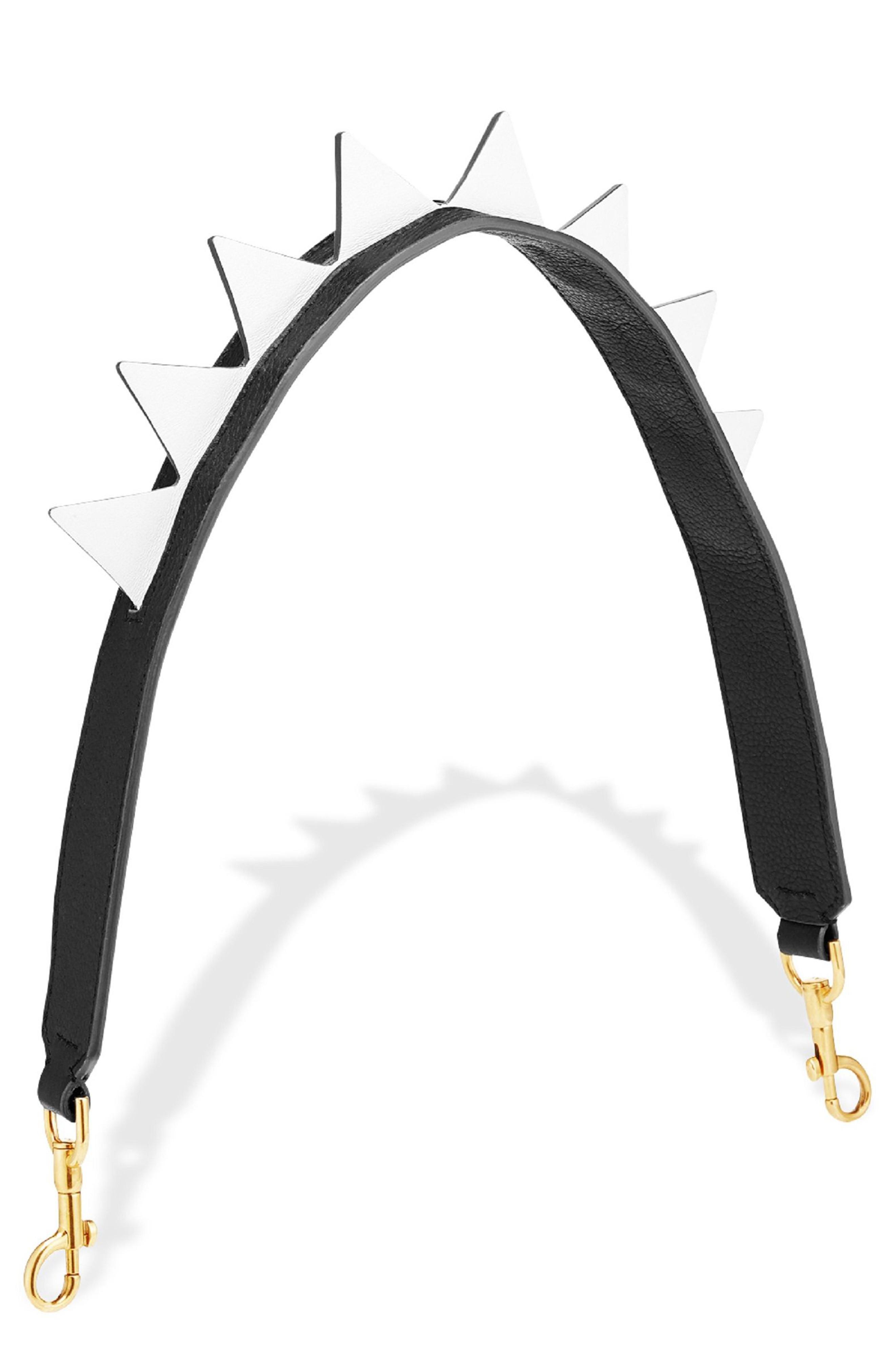 Anya Hindmarch Build A Bag Teeth Leather Shoulder Strap Black ModeSens