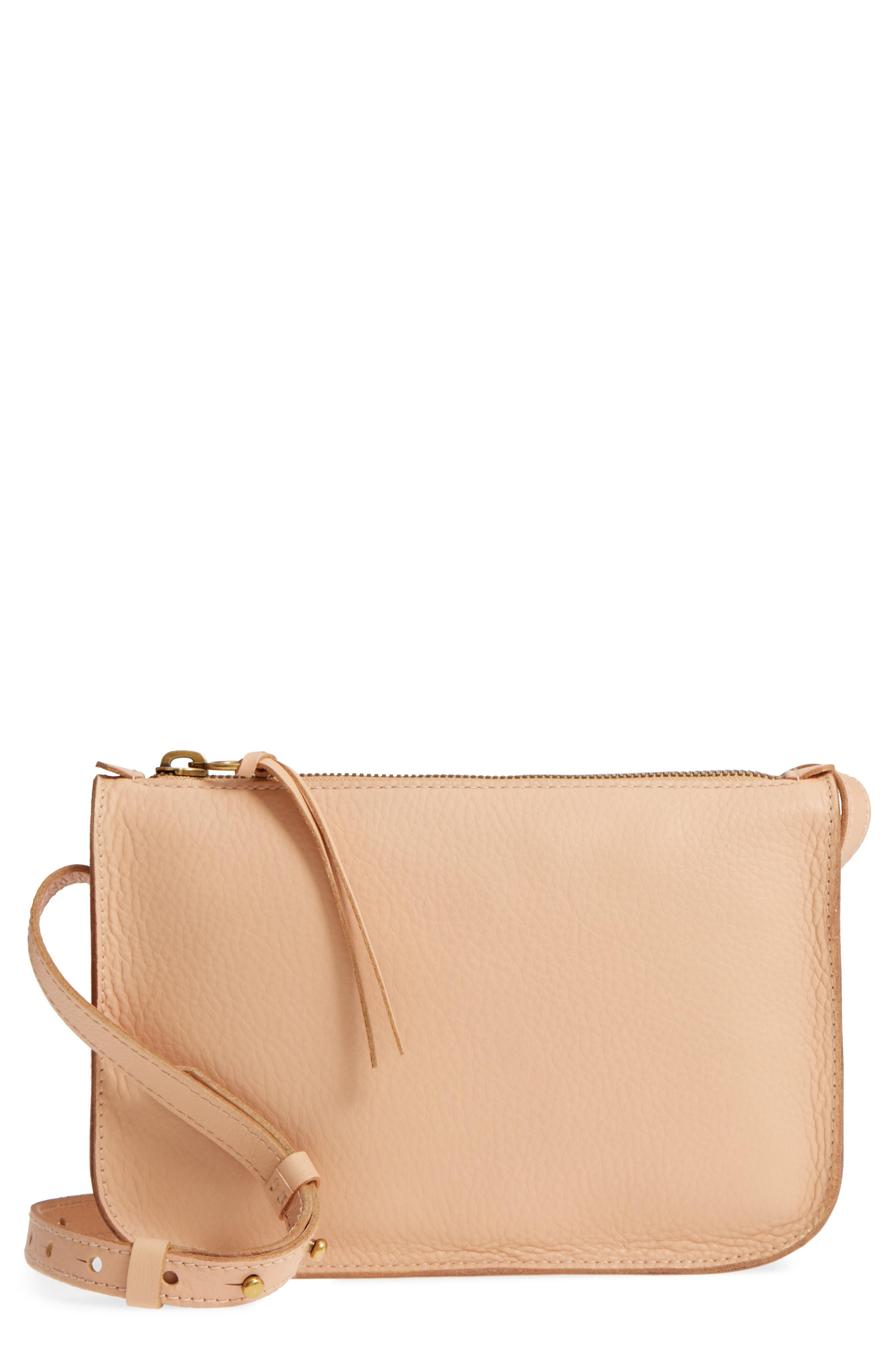 Madewell The Simple Leather Crossbody Bag In Linen ModeSens