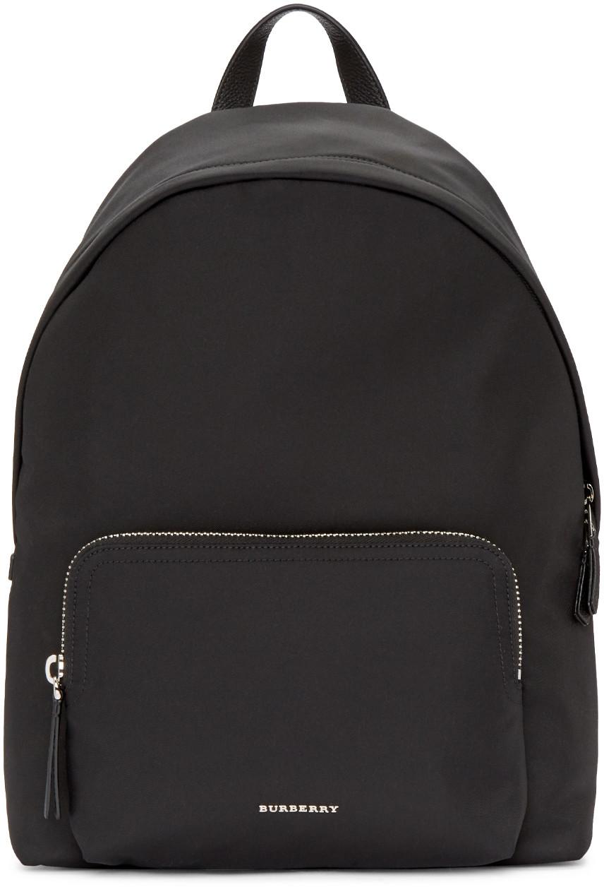 Burberry Black Nylon Abbeydale Backpack ModeSens