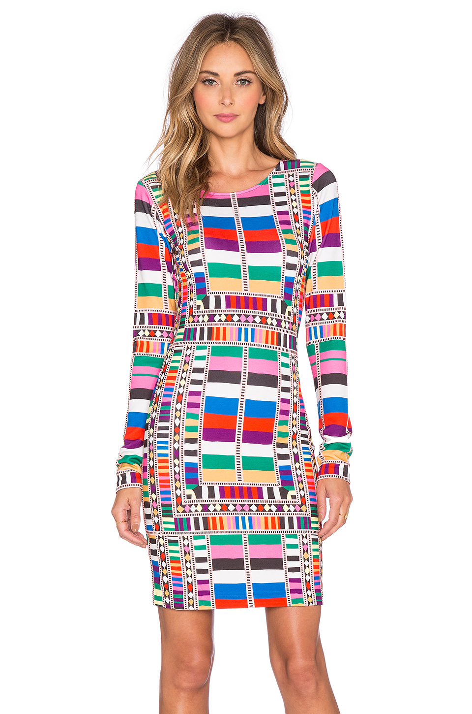 Mara Hoffman Fitted Dress In Riser Rainbow ModeSens