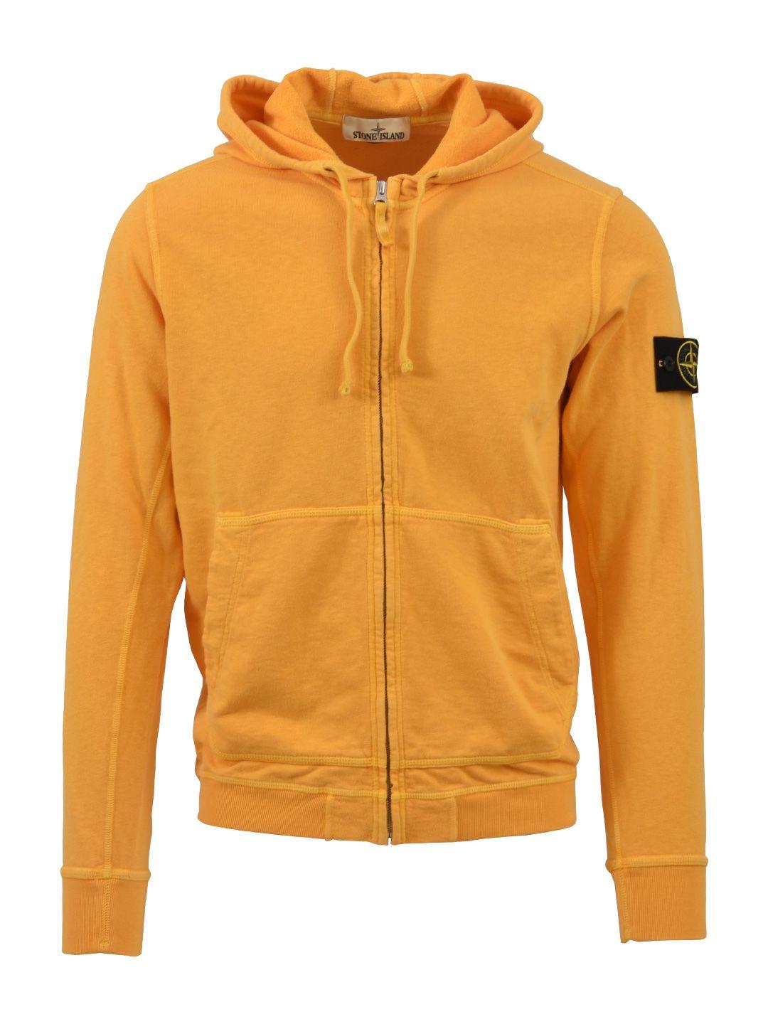 Stone Island Yellow Zip Up Hoodie ModeSens