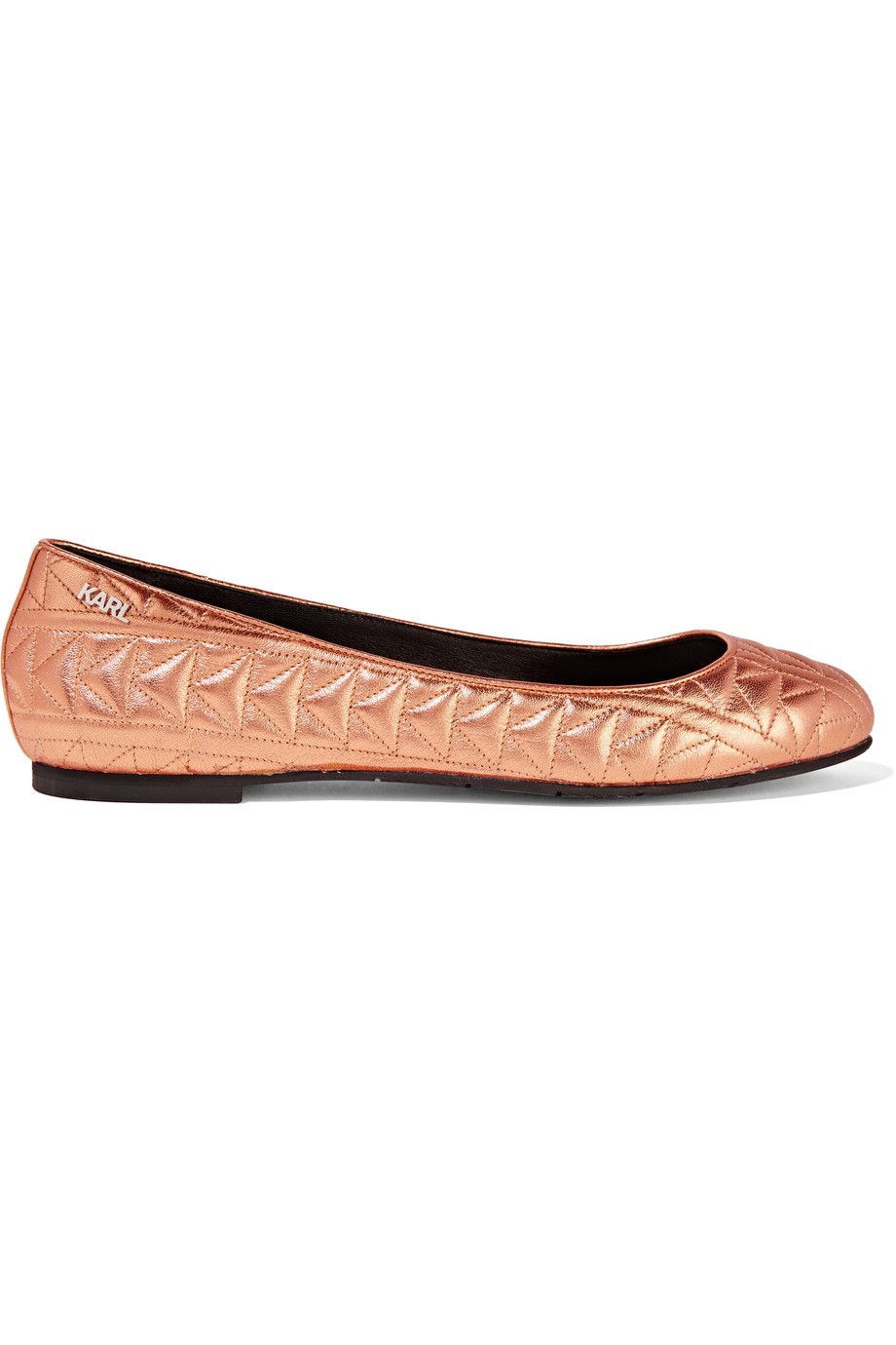 Karl Lagerfeld Quilted Leather Ballet Flats ModeSens