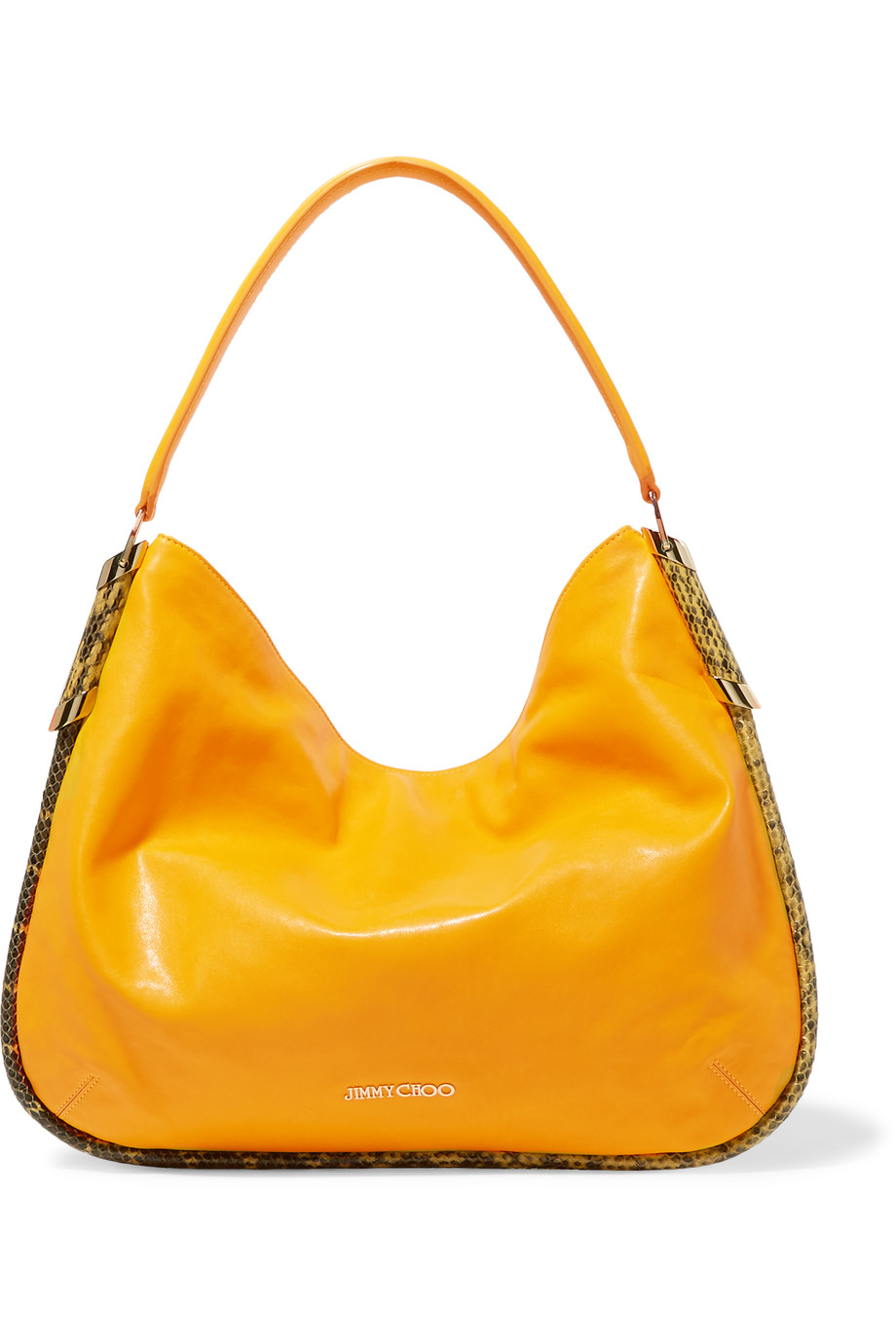 Jimmy Choo Zoe Elaphetrimmed Leather Shoulder Bag ModeSens