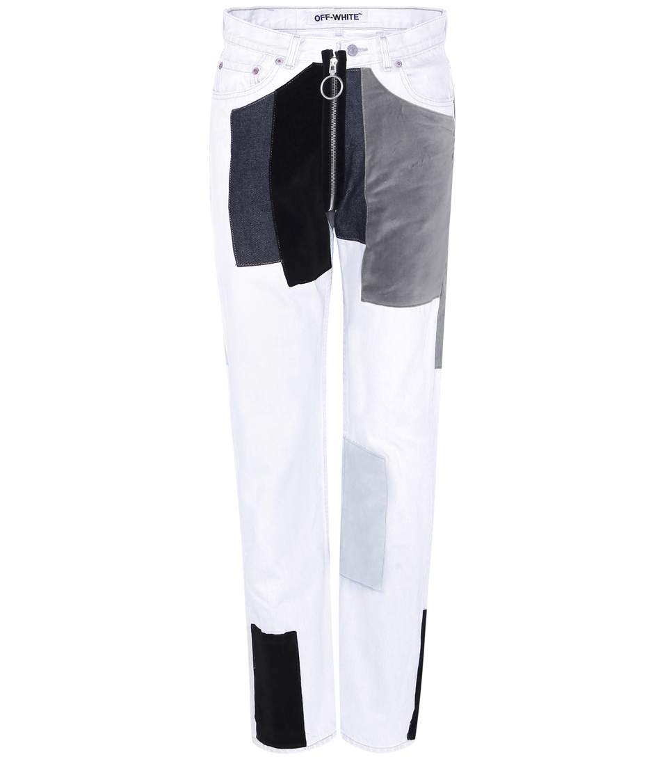 Offwhite Velvetembellished Jeans In Lleach Eo ModeSens