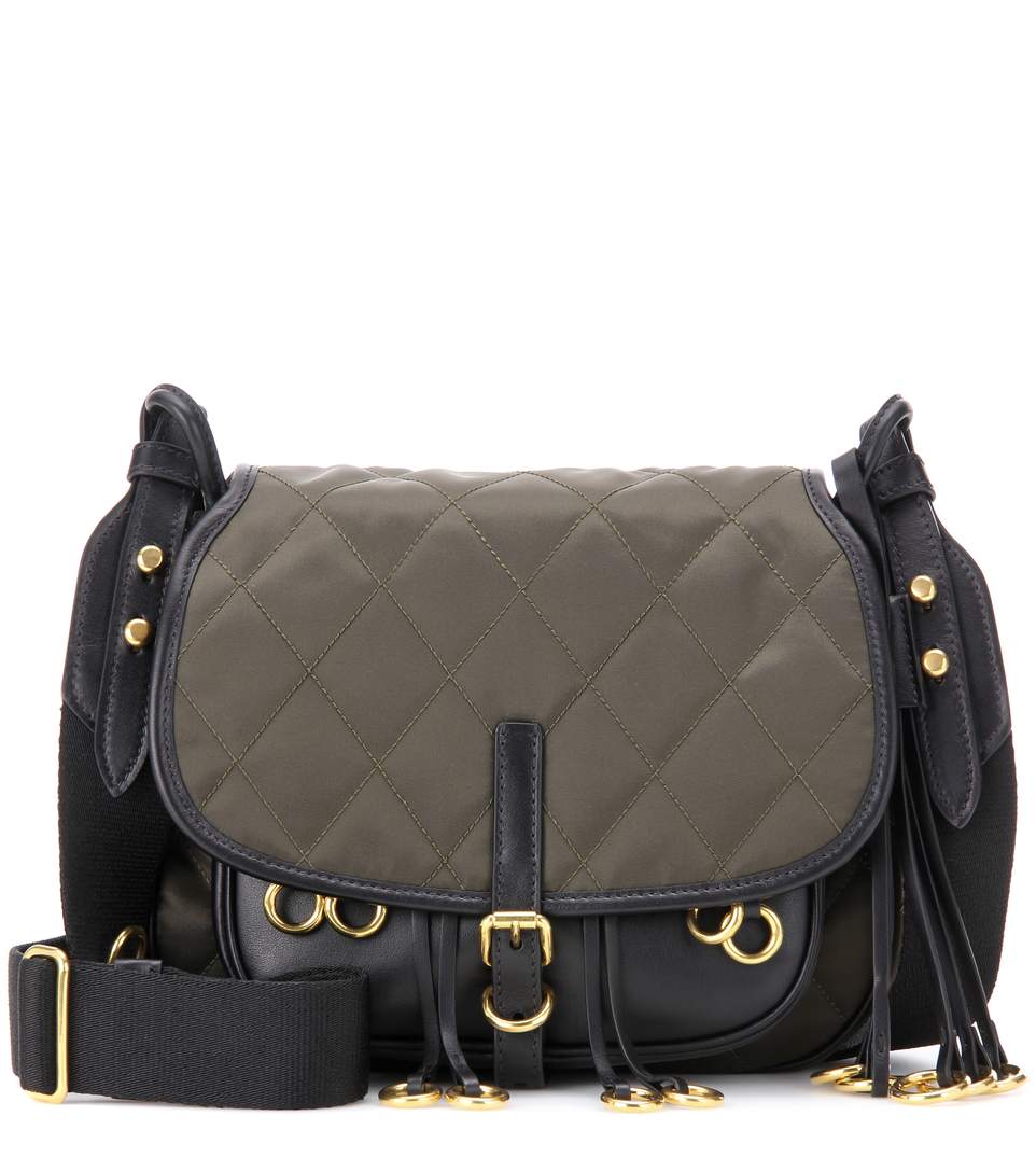 Prada Corsaire Quilted Fabric Crossbody Bag In Mimetico ModeSens