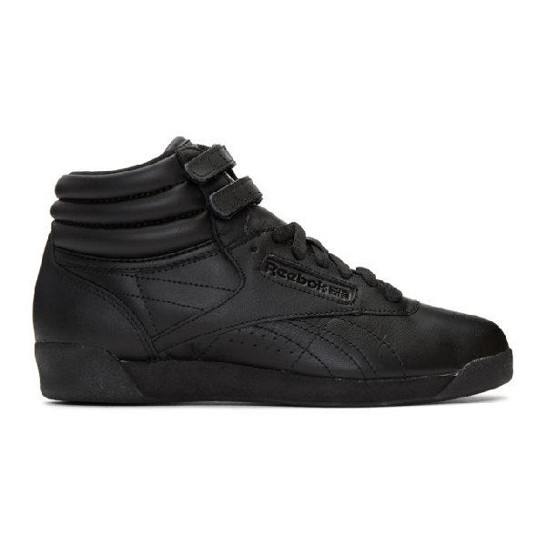 Reebok Classics Black Freestyle Hightop Sneakers ModeSens