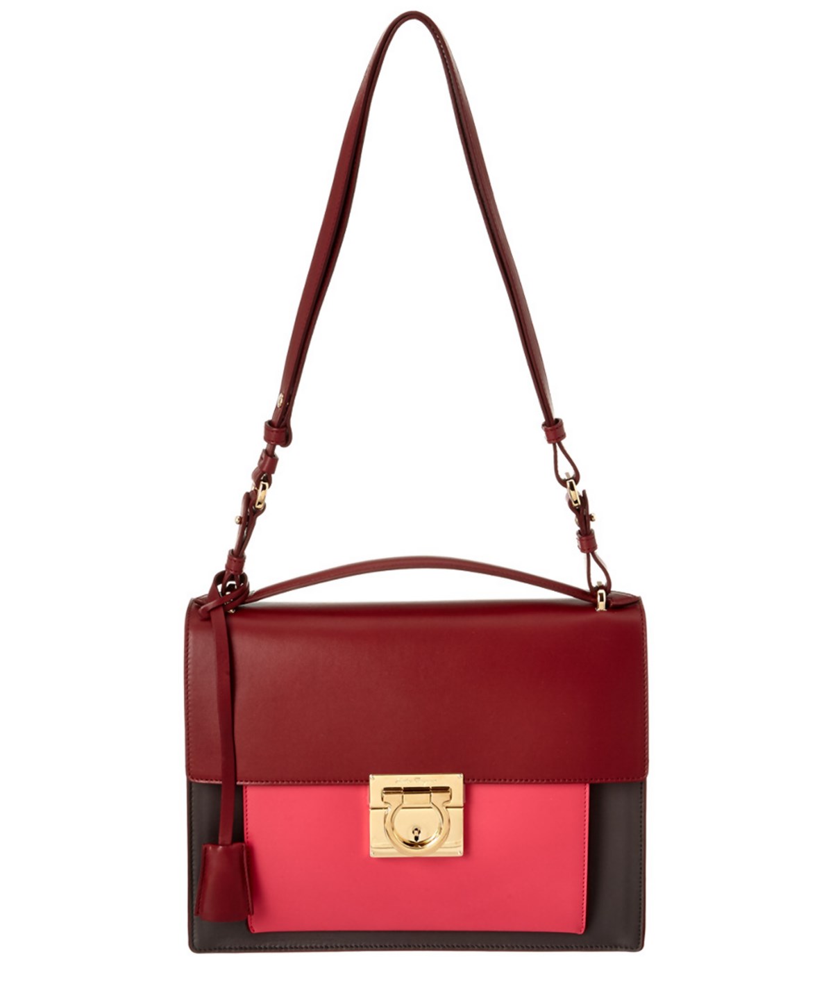 Salvatore Ferragamo Marisol Medium Gancio Lock Leather Shoulder Bag' In