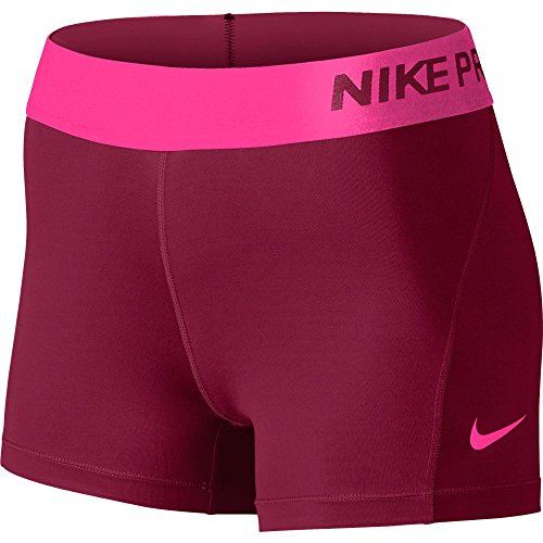 Nike Women's Pro Cool 3" Compression Shorts In Noble Red/hyper Pink/hyper Pink ModeSens
