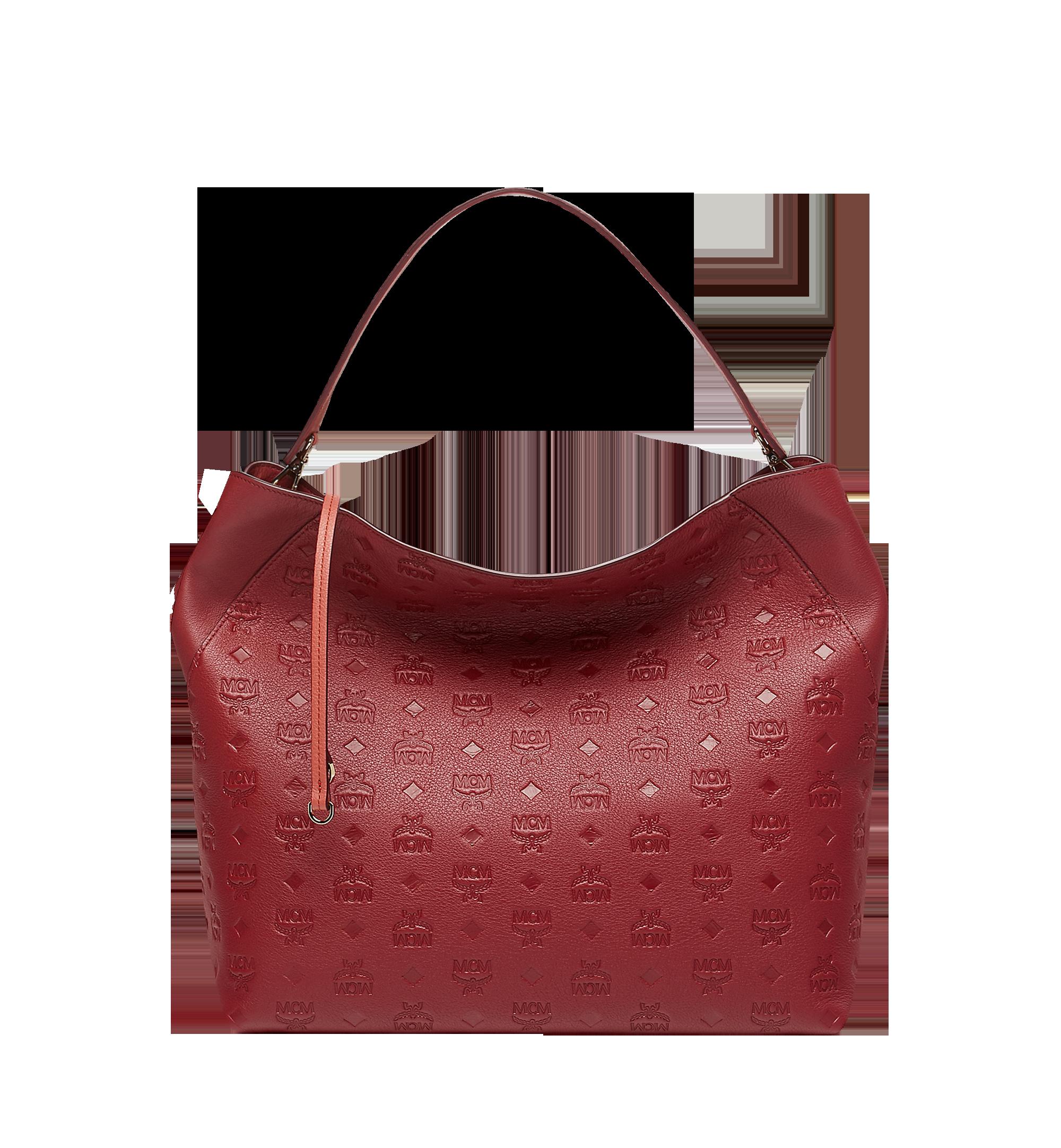 Mcm Klara Large Monogrammed Leather Hobo Bag IUCN Water