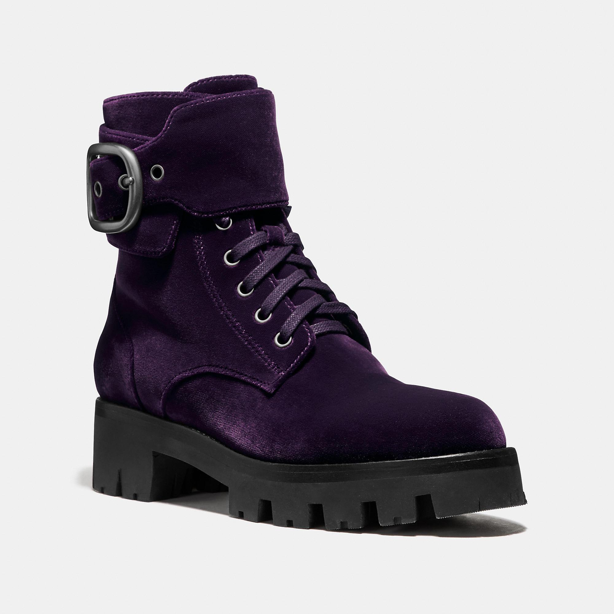 Coach Lucy Lace Up Bootie In Dark Wisteria ModeSens