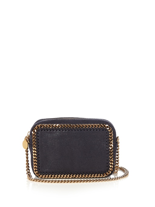 Stella Mccartney Falabella Camera Fauxleather Crossbody Bag In Navy