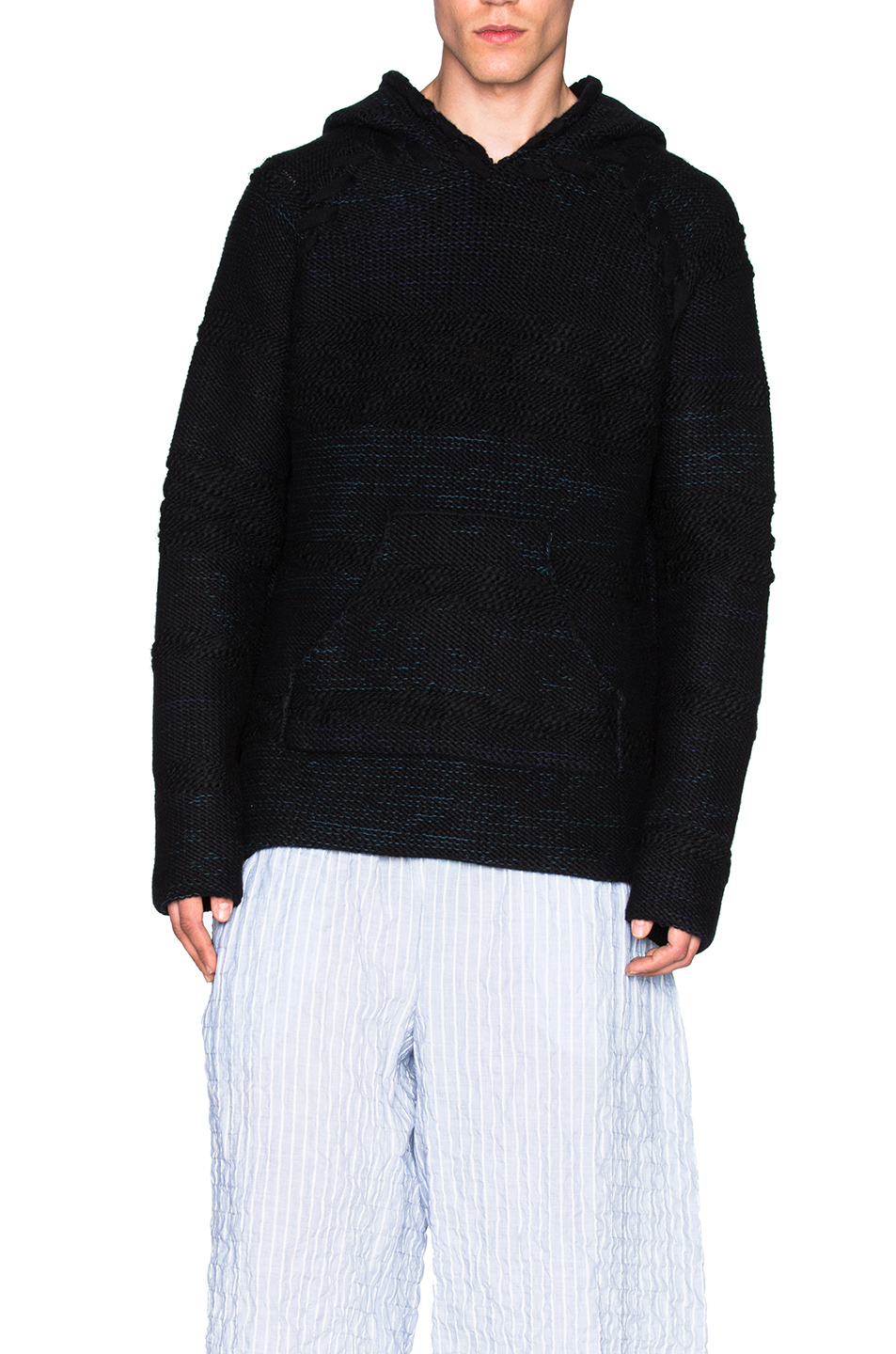Baja East Hand Loom Cashmere Blend Sweater In Eclipse ModeSens