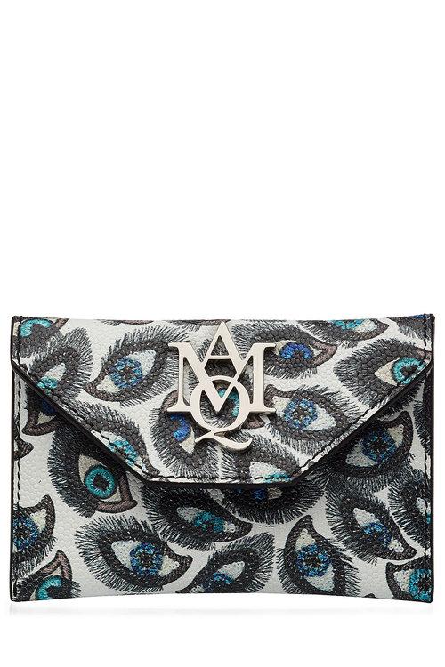 Alexander Mcqueen Printed Leather Card Holder ModeSens