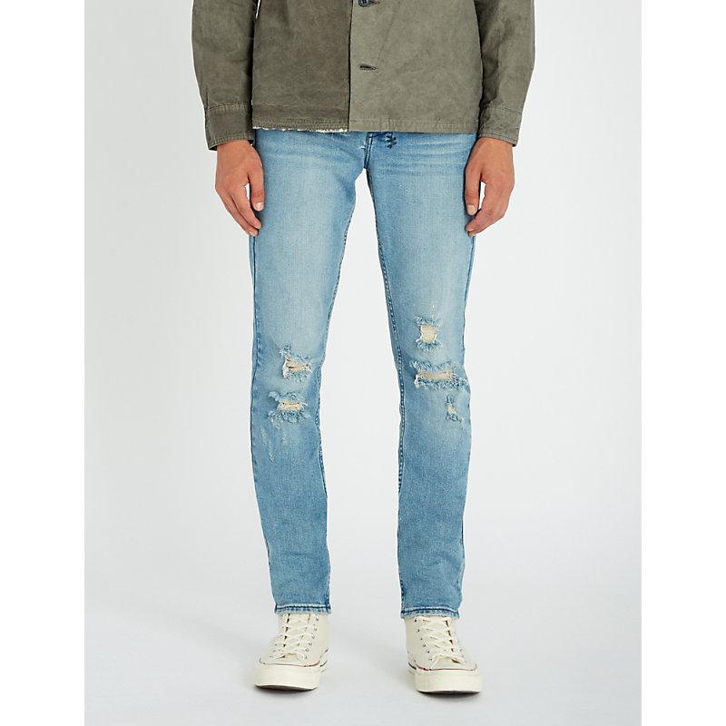 Ksubi Chitch Ripped Slimfit Stretchdenim Jeans In Philly Blue ModeSens