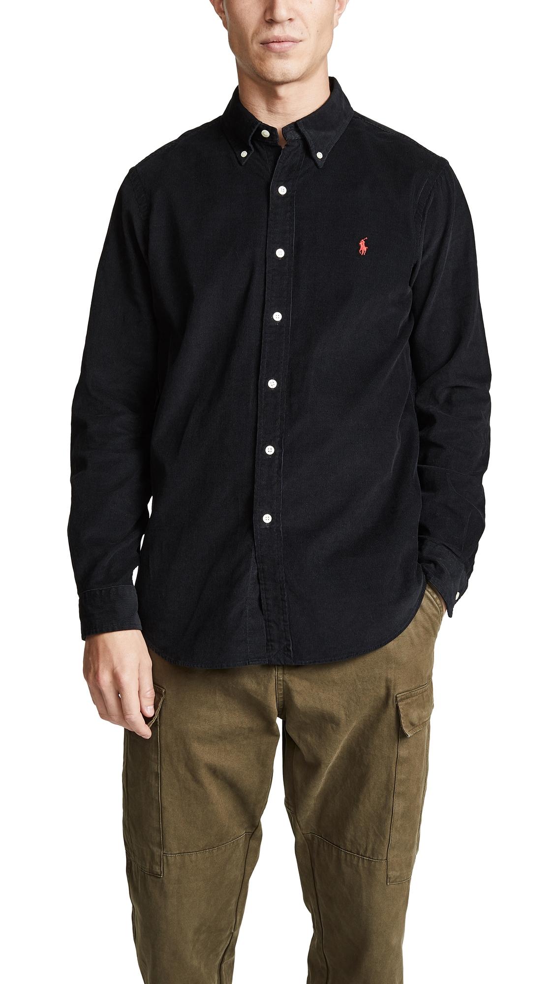 Polo Ralph Lauren Corduroy Shirt In Polo Black ModeSens