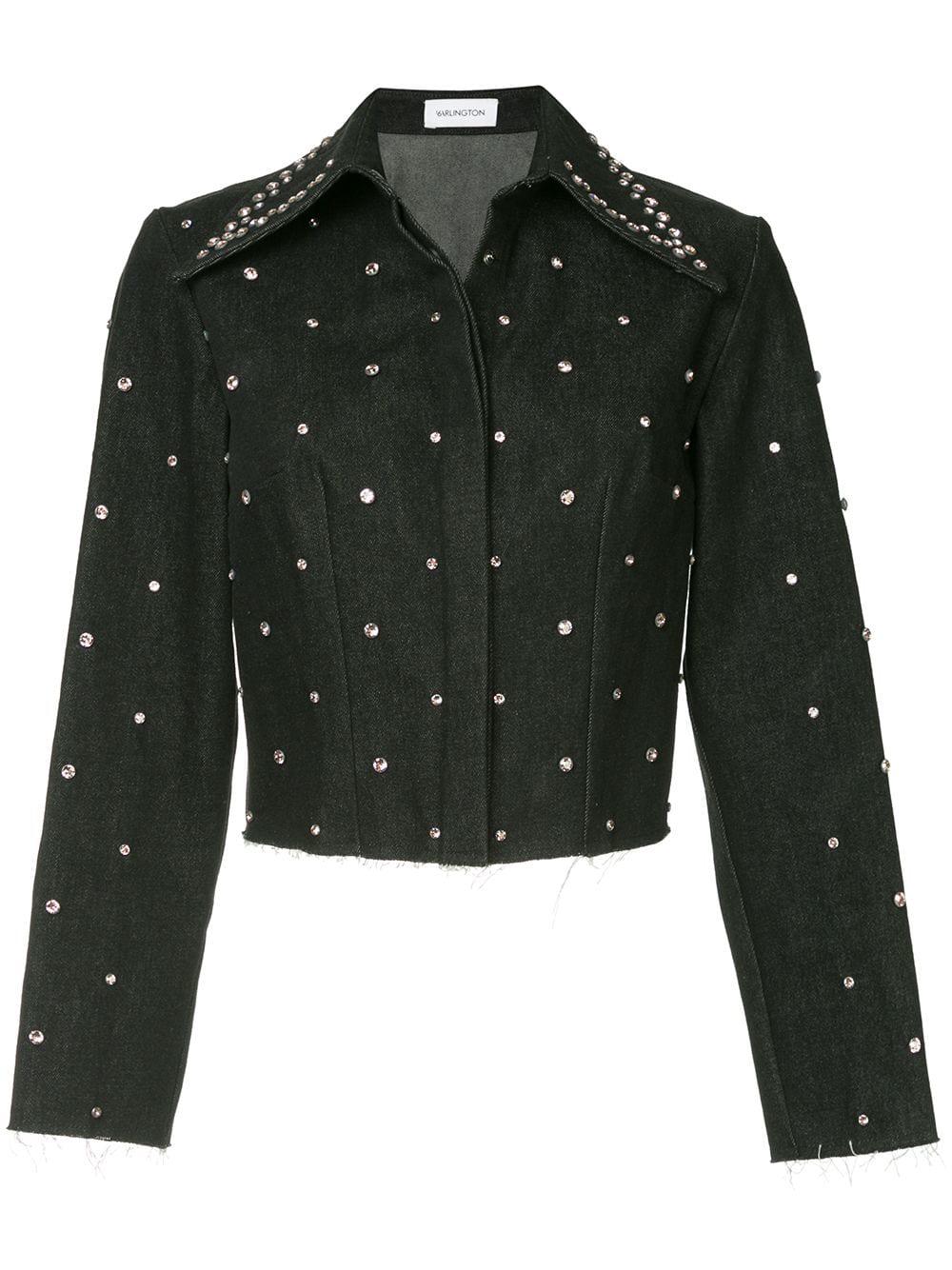 16Arlington Embellished Denim Jacket Black ModeSens