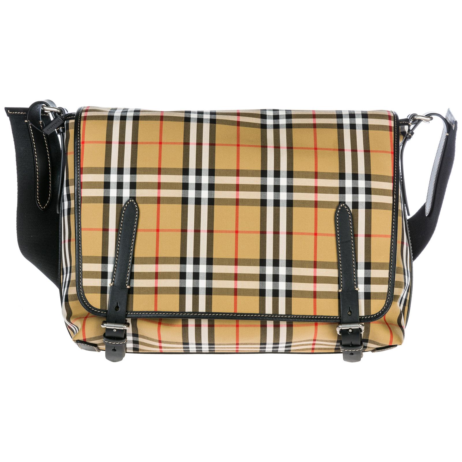 Burberry Men's Crossbody Messenger Shoulder Bag Burleigh In Beige