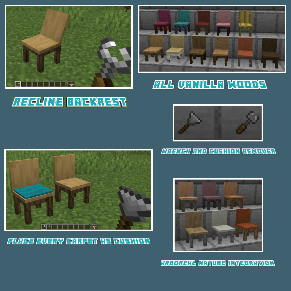 Aesthetic Seating Minecraft Mods