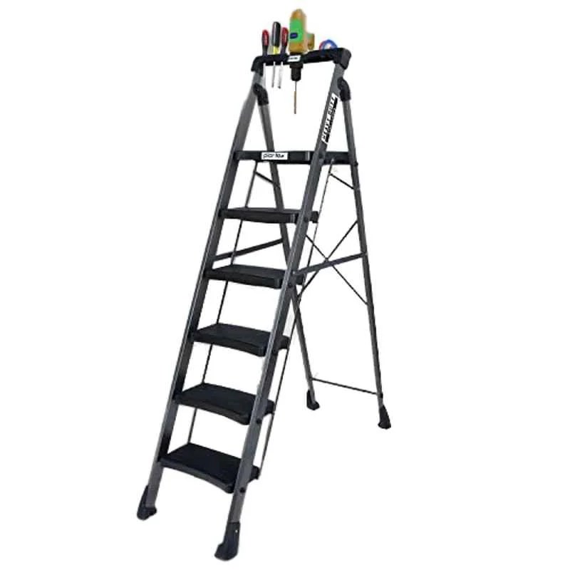 Buy Plantex Alloy Steel Grey 6 Step Heavy Duty Ladder for Home, APS672