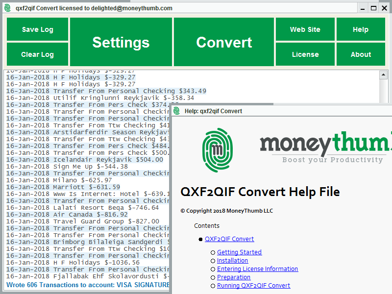 qxf2qif Convert MoneyThumb