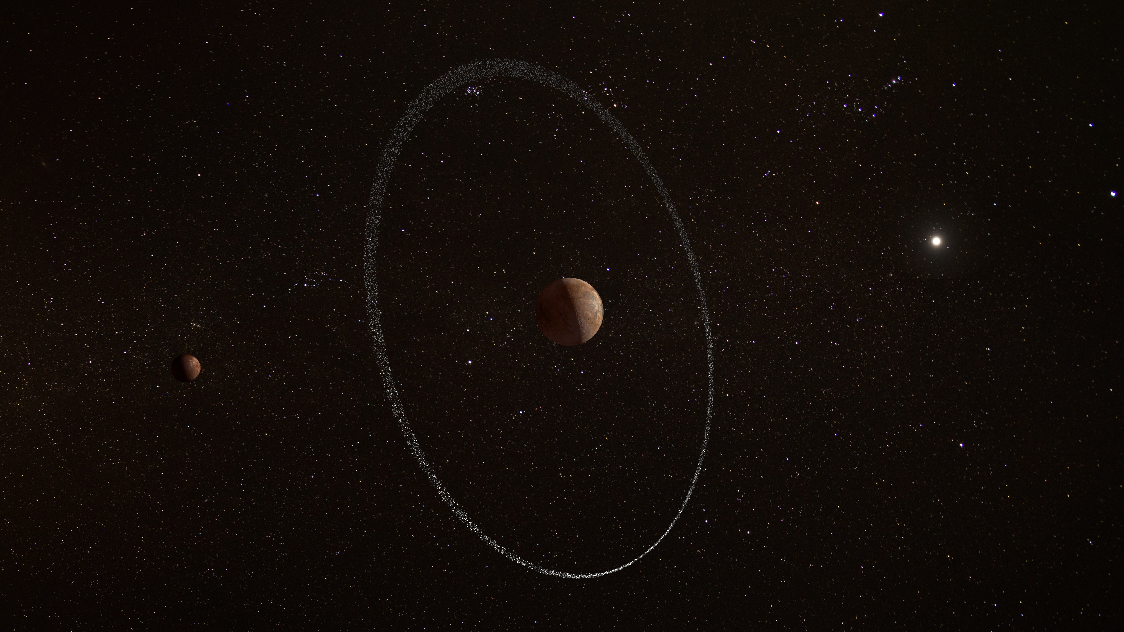 An artist�s impression of the dwarf planet Quaoar, located beyond Neptune