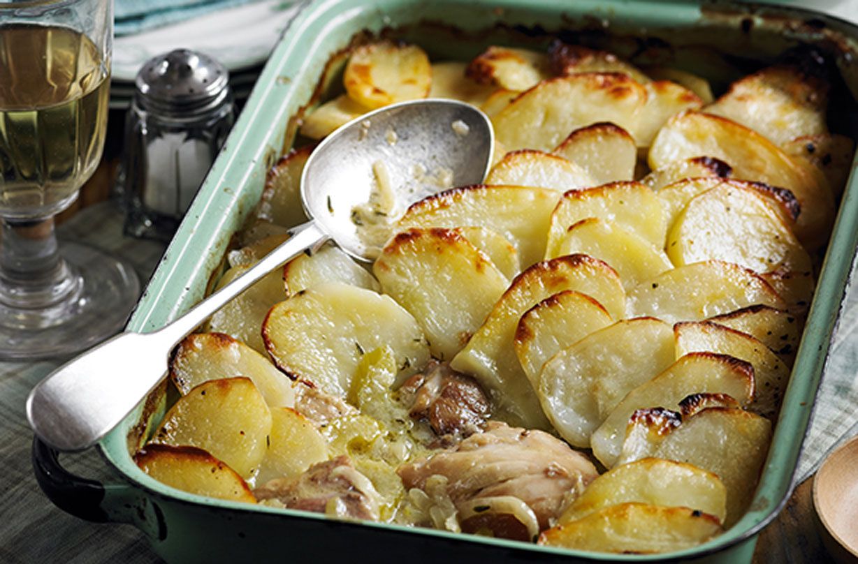 Chicken and potato bake British Recipes GoodtoKnow