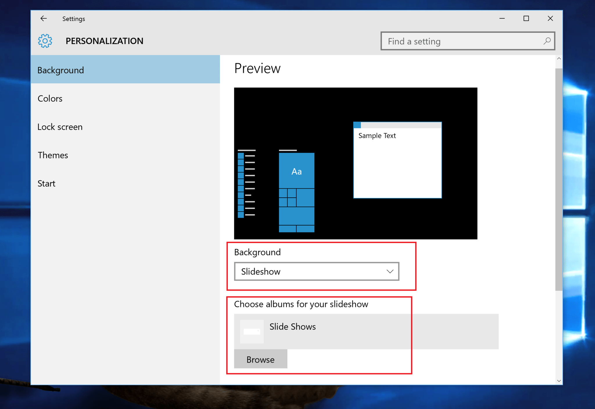 How to enable wallpaper Slideshow in Windows 10 and make it work on