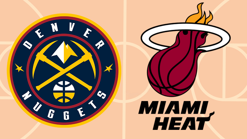 Denver Nuggets vs Miami Heat battle of the logos