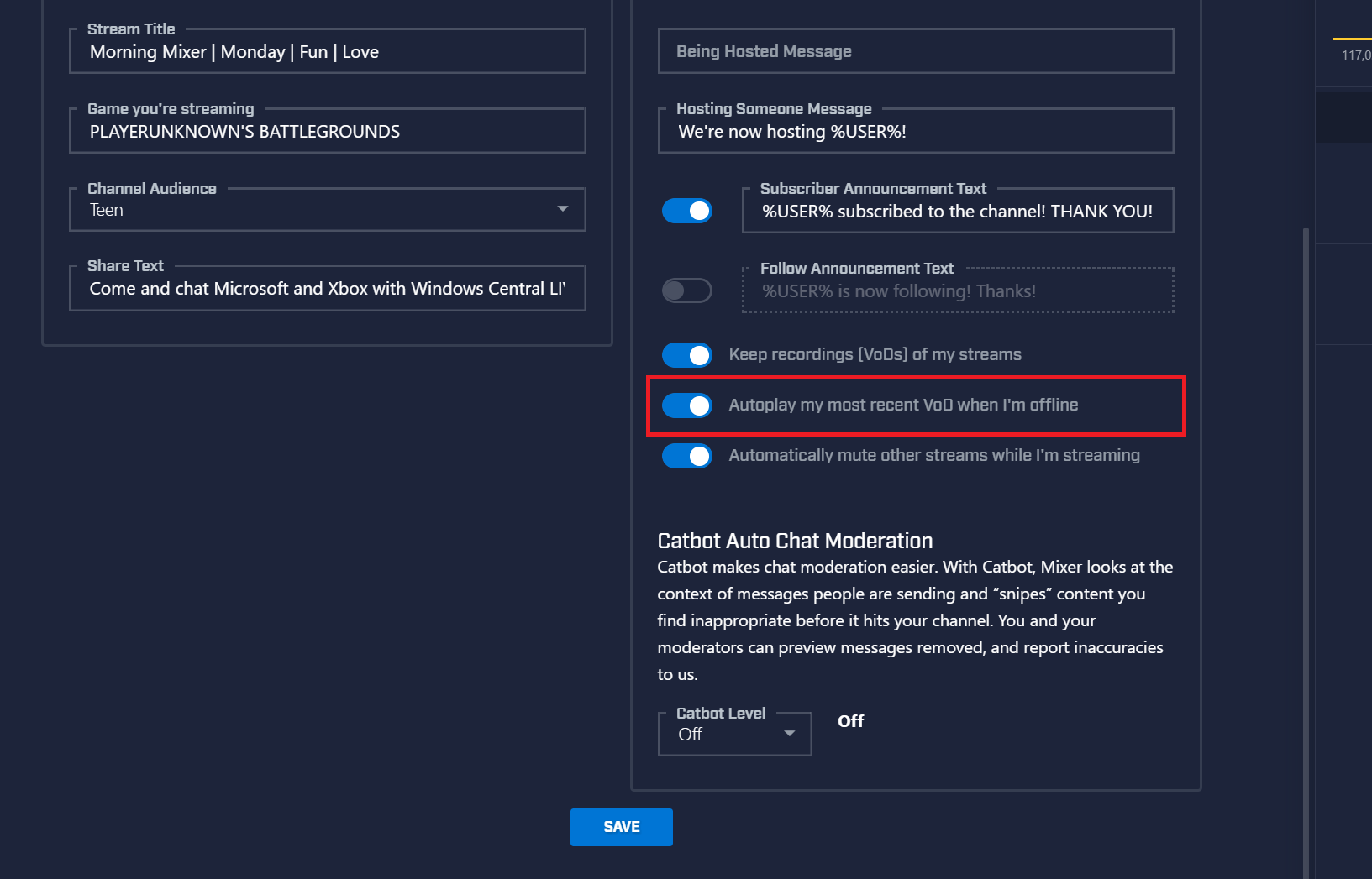 How to autoplay video on demand (VOD) on your Mixer channel Windows Central