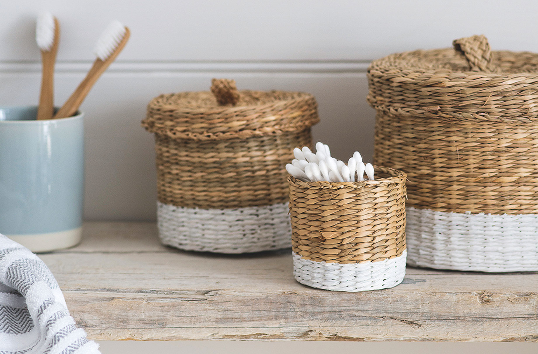 How to paint your own bathroom baskets Good To GoodtoKnow