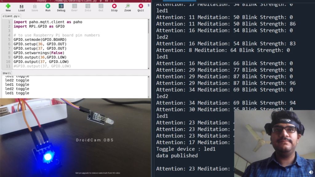 Maker Uses Raspberry Pi to Control LEDs With His Mind Toms Hardware