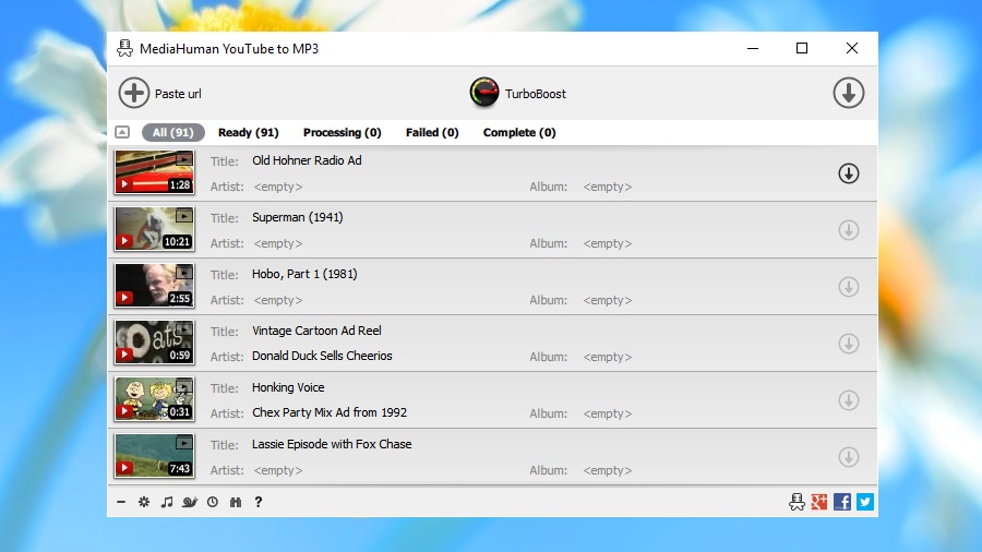 Youtube to MP3 music converter