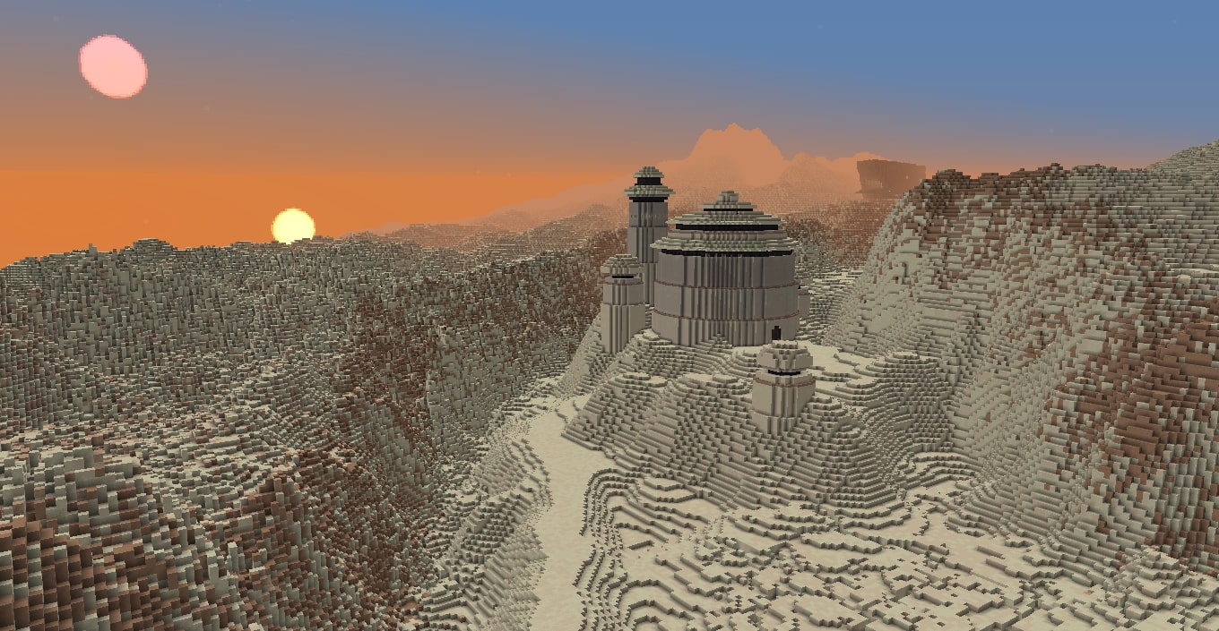 A Minecraft builder is recreating the entire Star Wars galaxy by