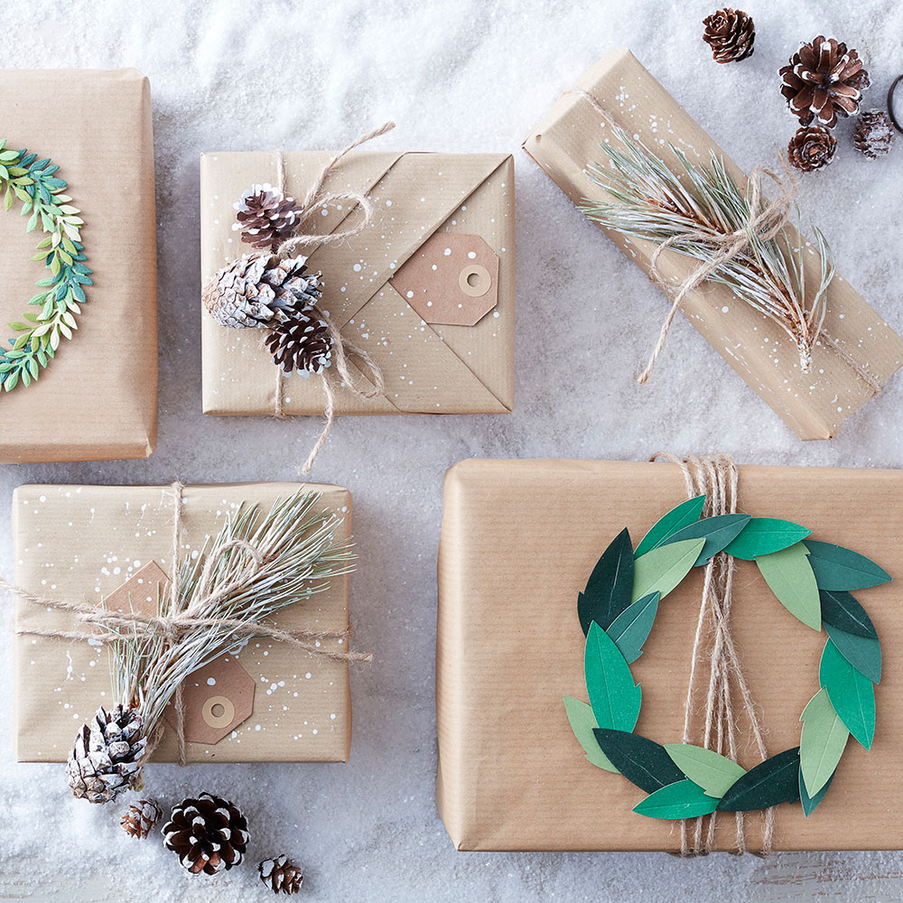 Christmas Gift Wrapping Ideas Brown Paper