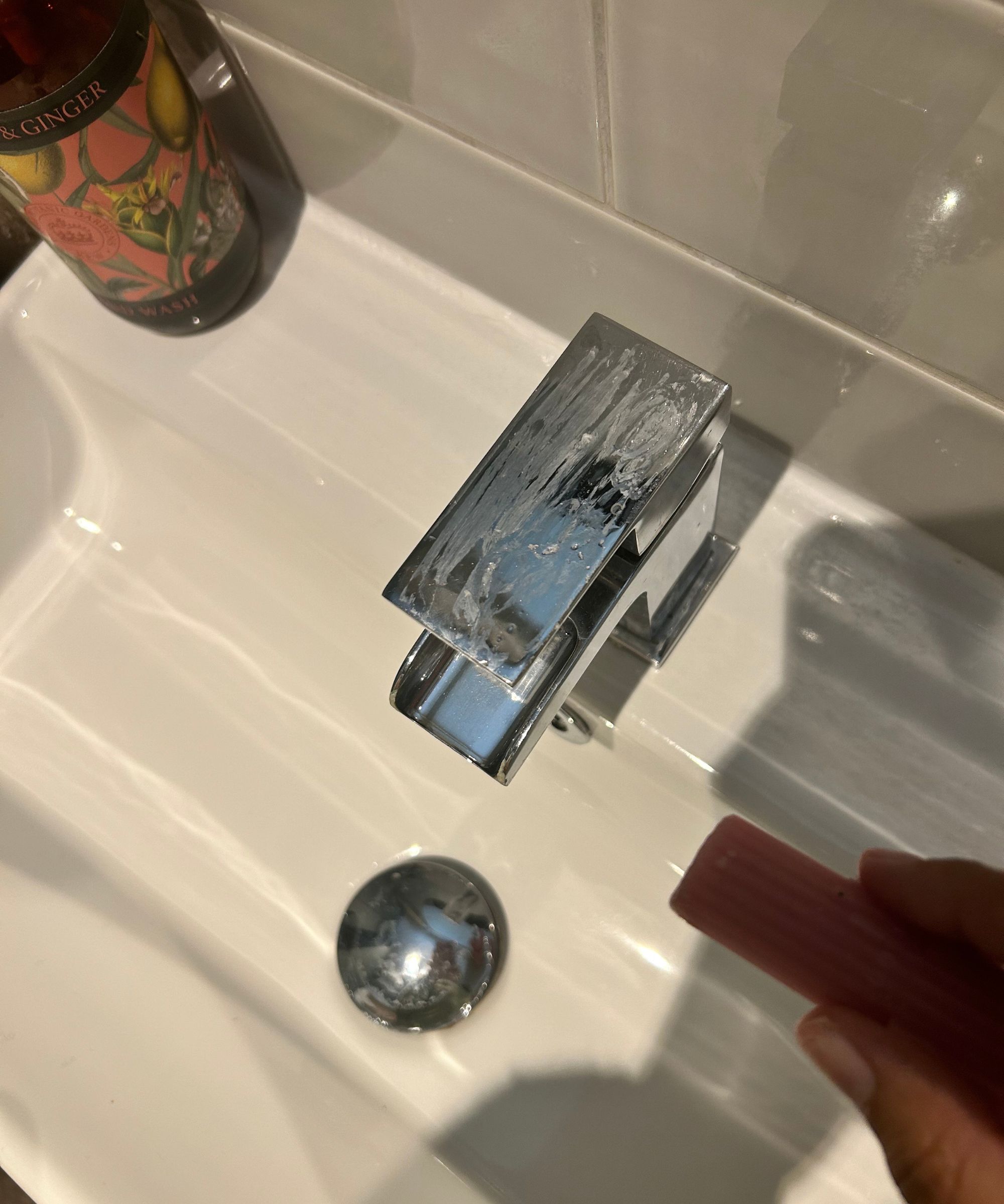 I tried buffing candle wax onto my faucets to prevent…